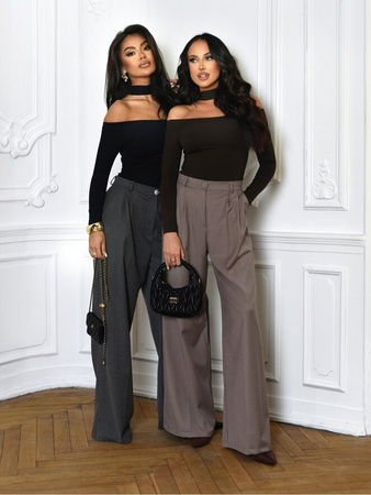 Body gorsetowe Pemium Bloom czekoladowe