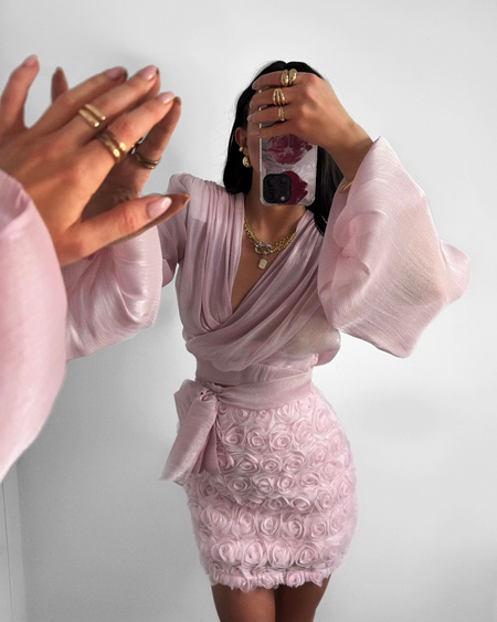 Spódniczka premium Kwiatowa LaMilla różowa