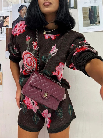 Komplet sweterkowy premium Rose LaMilla czekolada