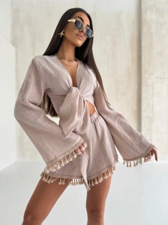 Komplet Boho waniliowy