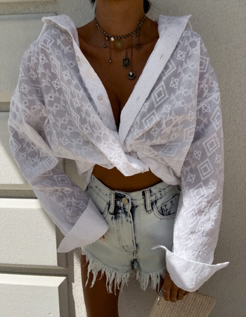 Koszula Ethnic biała