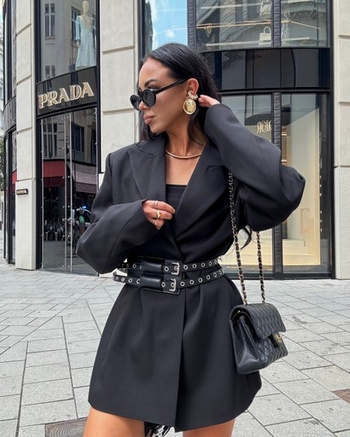 Marynarka premium Stripe LaMilla czarna