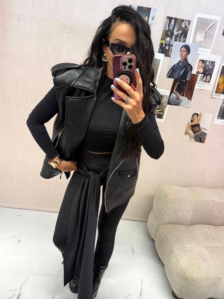 Leginsy z szarfą LaMilla czarne