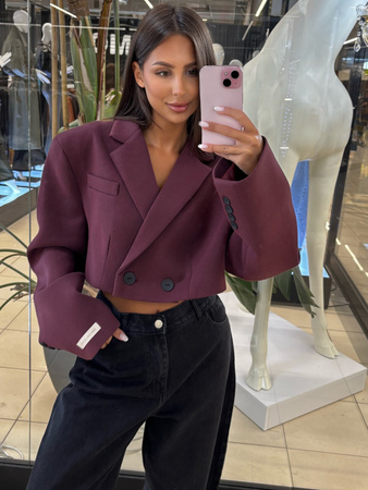 Marynarka Berta śliwkowa