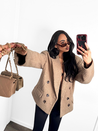 Marynarka premium LaMilla Baranek cappuccino