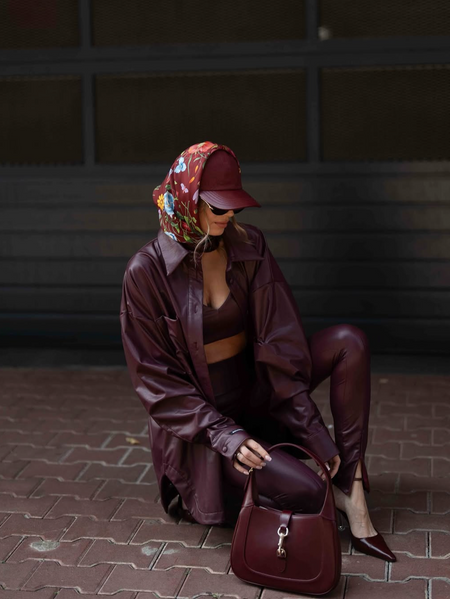 Koszula premium Livia ekoskóra Belluci bordo