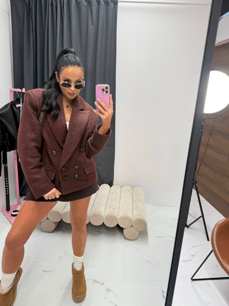 Marynarka premium LaMilla Baranek bordo