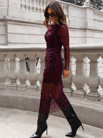 Sukienka tiulowa Lush bordo