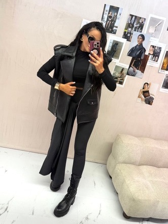 Leginsy z szarfą LaMilla czarne