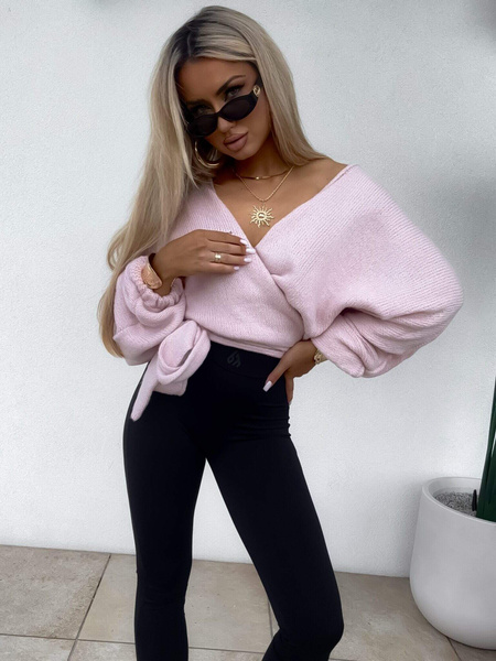 Sweter Kimono pudrowy róż