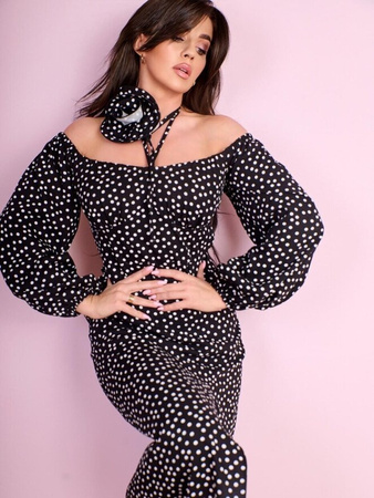 Sukienka Flores midi czarna