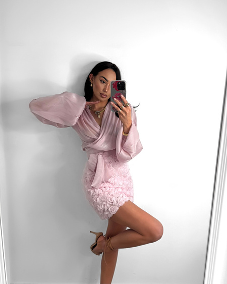 Spódniczka premium Kwiatowa LaMilla różowa