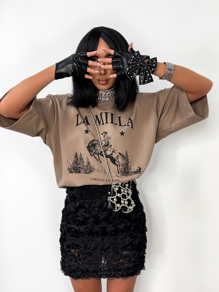 Spódniczka premium Kwiatowa LaMilla czarna