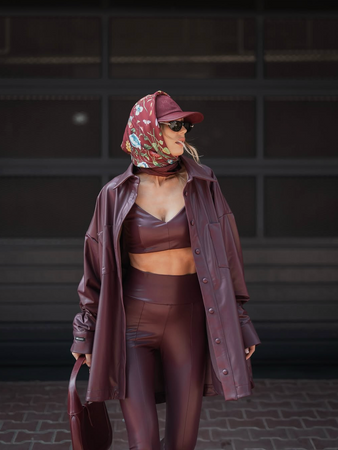 Koszula premium Livia ekoskóra Belluci bordo