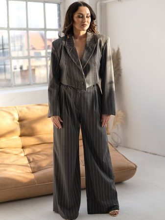 Spodnie Madline szare prążek