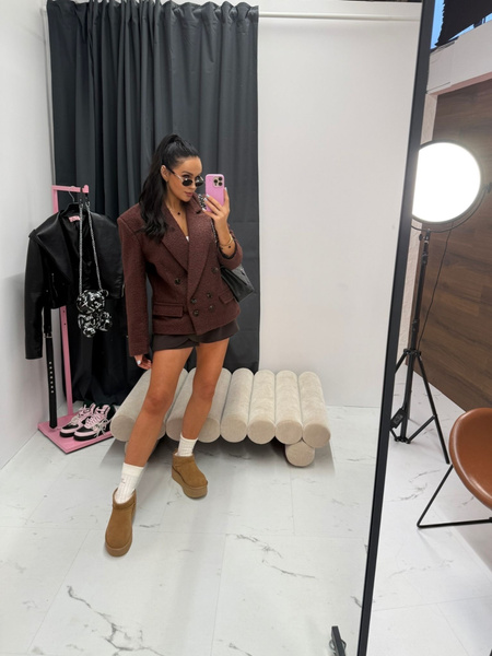 Marynarka premium LaMilla Baranek bordo