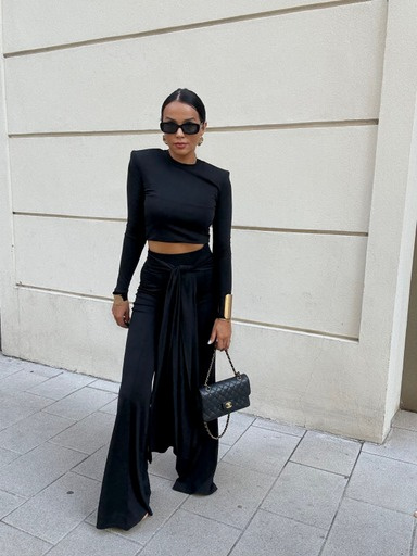 Crop top basic LaMilla czarny